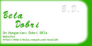 bela dobri business card